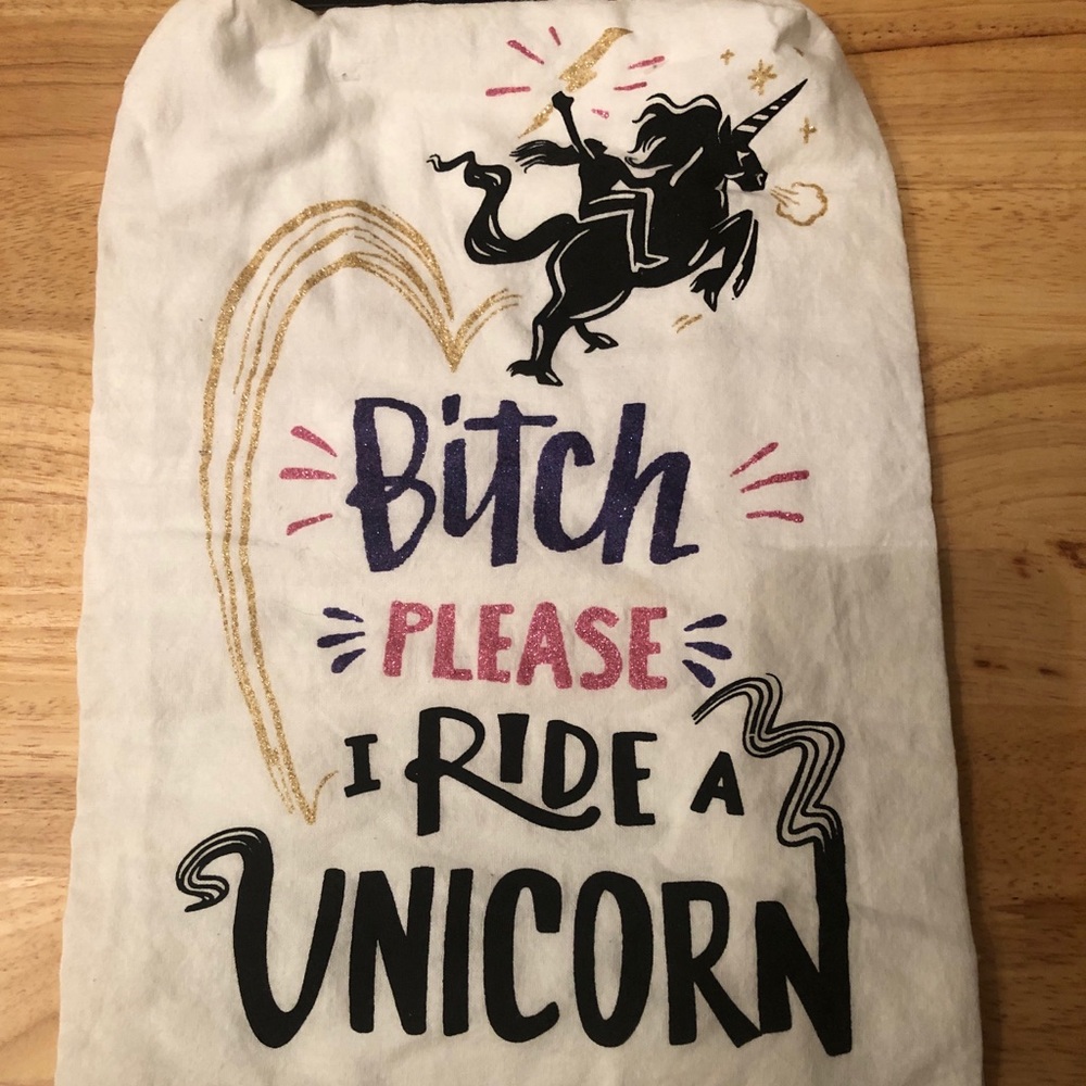 NWT Primitives by Kathy unicorn glitter towel